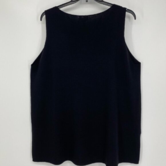 Eileen Fisher Stretch Silk Jersey Scoop Neck Tank Top, Shell, Plus Size 3X NWT - Picture 2 of 6